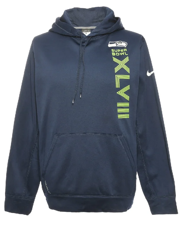 Nike NFL Hooded Sports Sweatshirt - L Hoodie with Longline Fit Extended Stylish