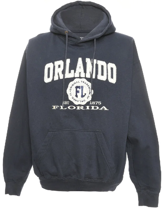 Orlando Florida Printed Hoodie - M Hoodie with Mesh Breathable Sporty