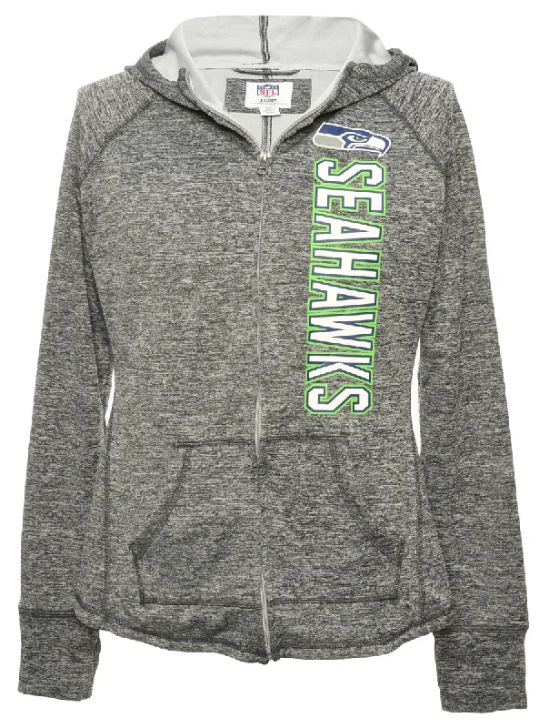 Seahawks Football Sports Sweatshirt - M Hoodie Jacket Zipper Layering