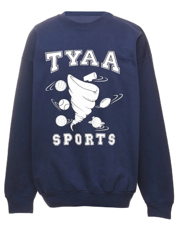 Tyaa Sports Sweatshirt - L Hoodie with Applique Textured Unique