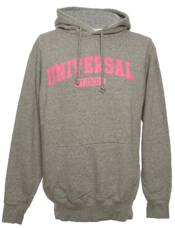 Universal Studios Printed Hoodie - S Hoodie with Hem Detail Decorative Unique