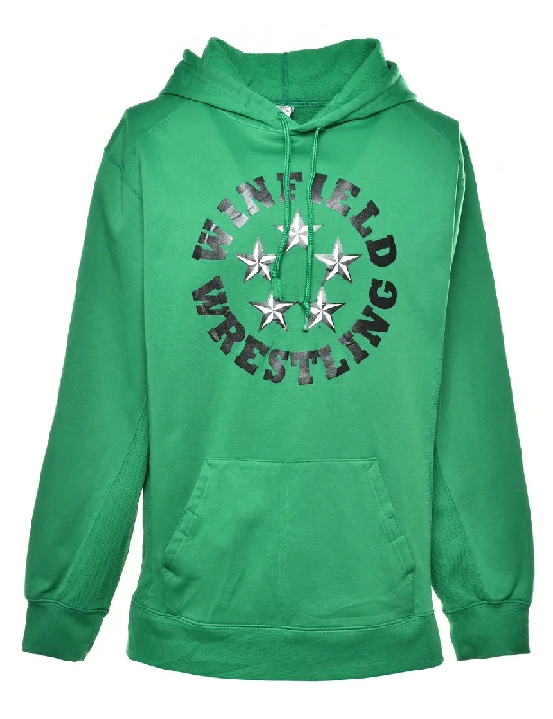 Winfield Wrestling Printed Hoodie - M Hoodie with Fur Luxurious Winter