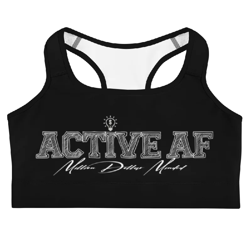 Active AF College Sports Bra Sporty Compression Bra