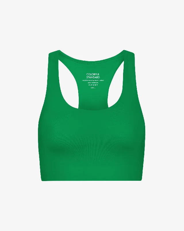 Active Cropped Bra - Kelly Green Soft Stretch Bra