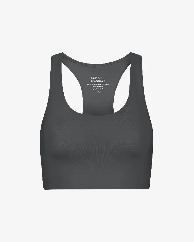 Active Cropped Bra - Lava Grey Simple Wireless Bra