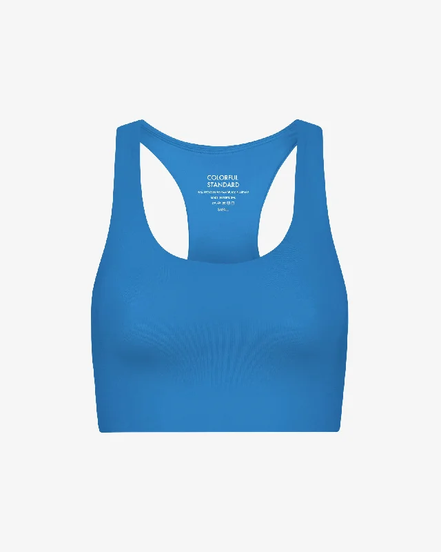 Active Cropped Bra - Pacific Blue Adjustable Comfort Bra