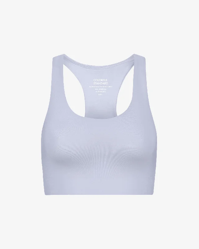 Active Cropped Bra - Soft Lavender Lightly Padded Bra