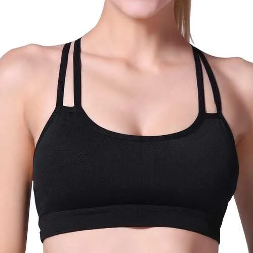 Push Up Wireless Seamless Tops Shockproof Padding Sports Bra Soft Lace Bralette