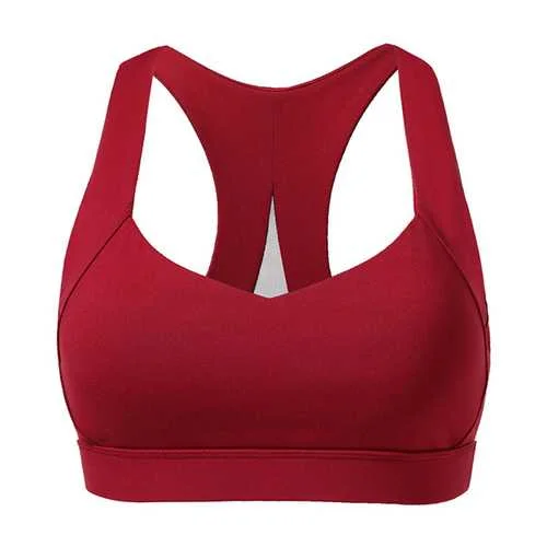 Wire Free Patchwork Quick-dry Shockproof Fitness Sports Bra Soft Padded Bralette