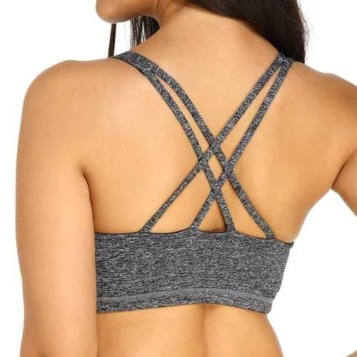 KISSLACE Overhead Criss-Cross Shockproof Sporty Bras Seamless Fit Bra