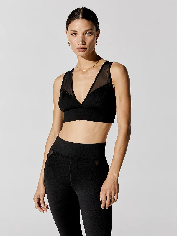 Flash Longline Bra - Black Push-Up Padded Bra