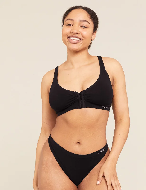 Post Surgery Bra - Black Soft Lace Bra