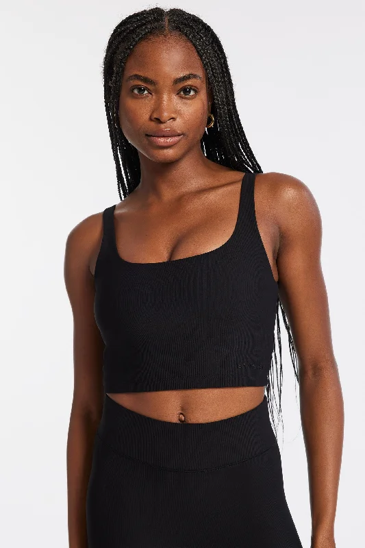 Rib Tempo Crop Bra - Black Rib Classic Wire-Free Bra