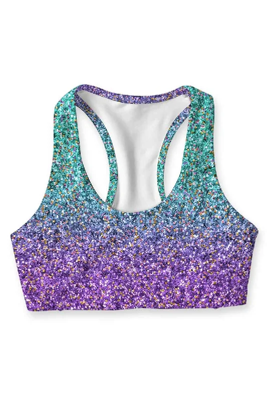 Ultraviolet Stella Chic Seamless Racerback Sport Yoga Bra - Women Wireless Push-Up Bra