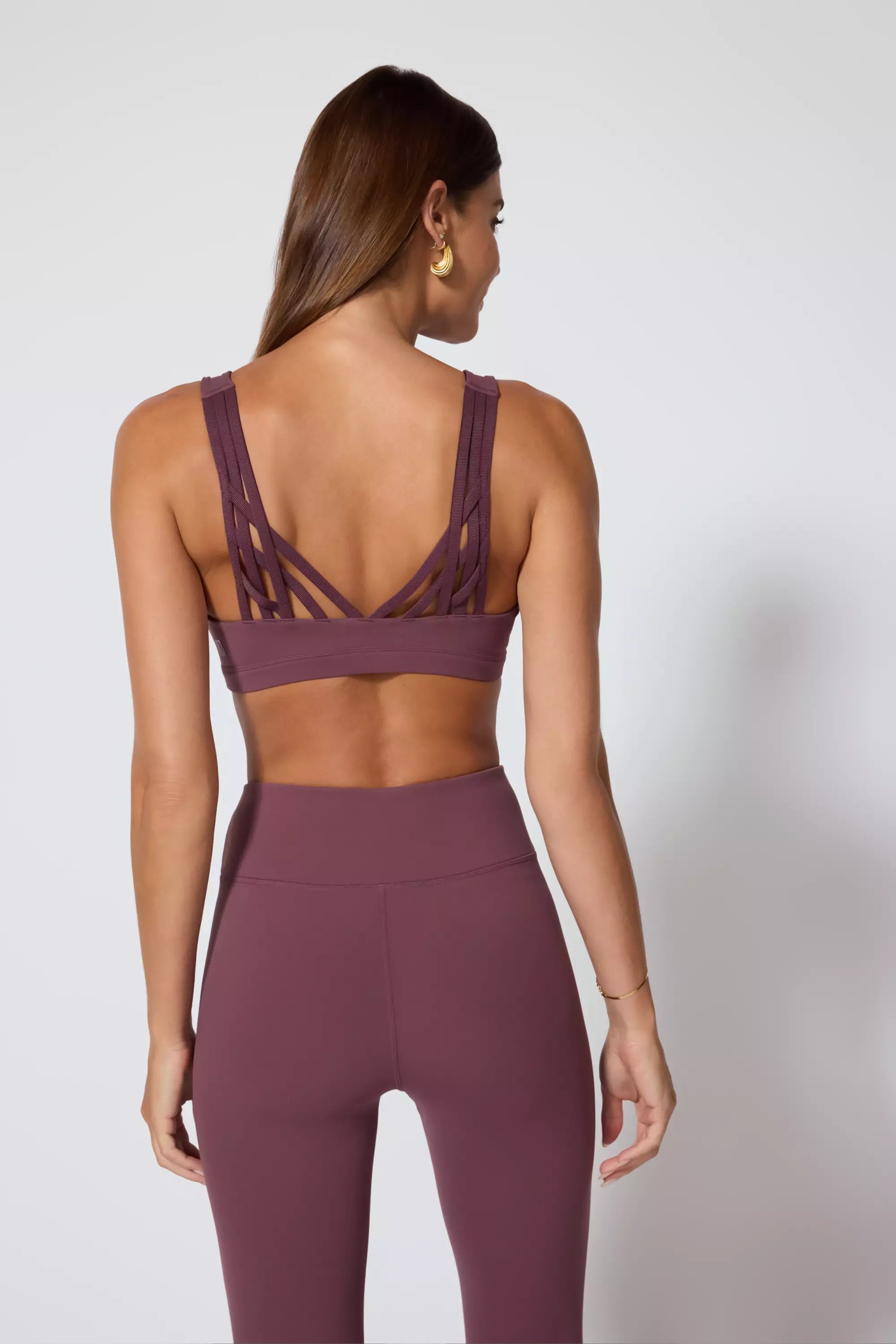 Vital Strappy Back Bra - Huckleberry Stretchy Wireless Bra