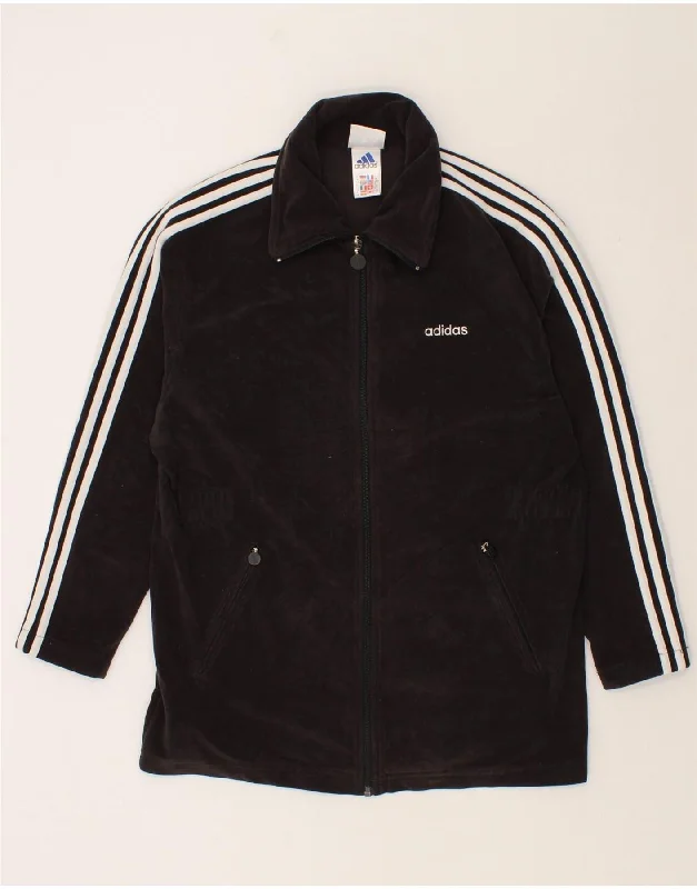 ADIDAS Womens Tracksuit Top Jacket UK 8 Small Black Polyester Elasticated Jacket Padded Jacket Insulated Jacket