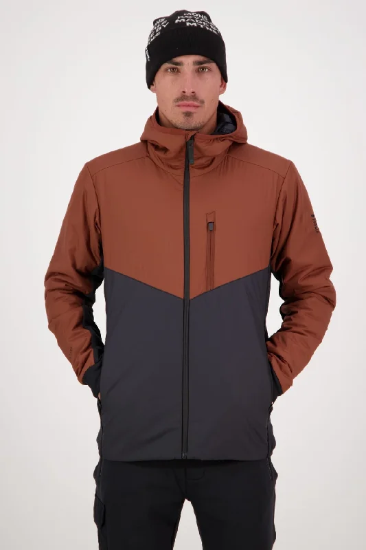 Arete Merino Insulated Hooded Jacket - Dark Copper Black Mesh Jacket Canvas Jacket Denim Jacket