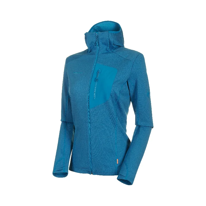 Mammut Aconcagua Light Ml Hooded Jacket Women Zip Front Button Front Snap Front