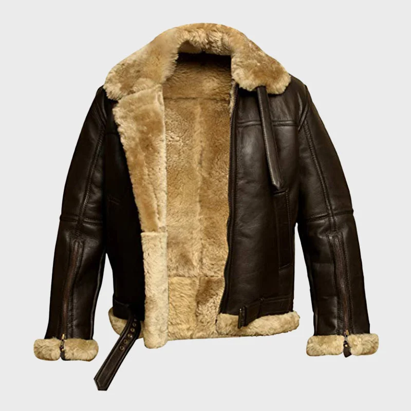 Men's Brown & Ginger Sheepskin Jacket: Salcombe Denim Jacket Leather Jacket Suede Jacket