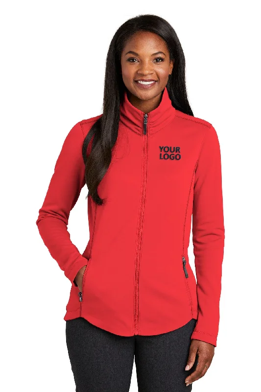 Port Authority Ladies Collective Customized Smooth Fleece Customized Jackets, Red Pepper Knit Jacket Woven Jacket Fleece Jacket