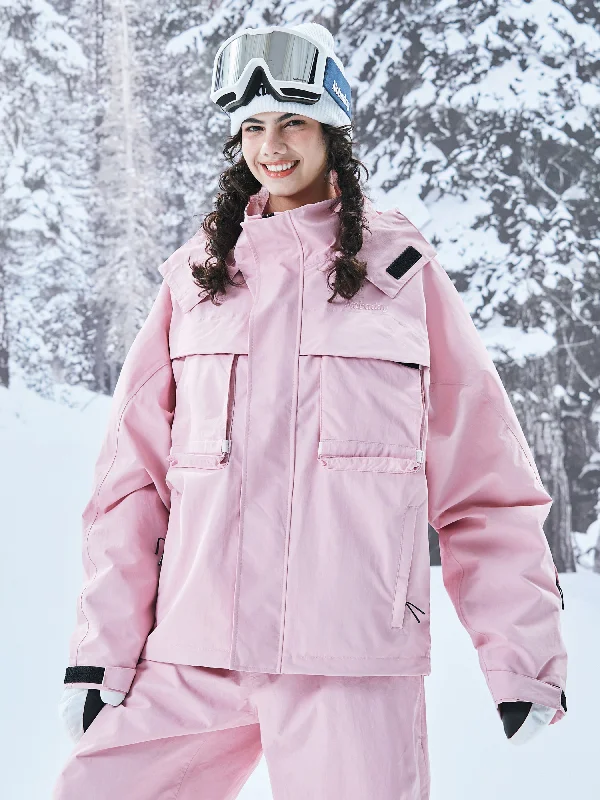 Women's PURE FREE Freestyle Snow Jacket Boat Neck Shawl Collar Notched Collar