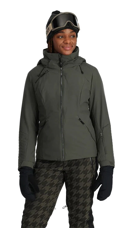 Spyder Schatzi Jacket Womens 2024 Winter Moss A-Line Jacket Boat Neck Shawl Collar