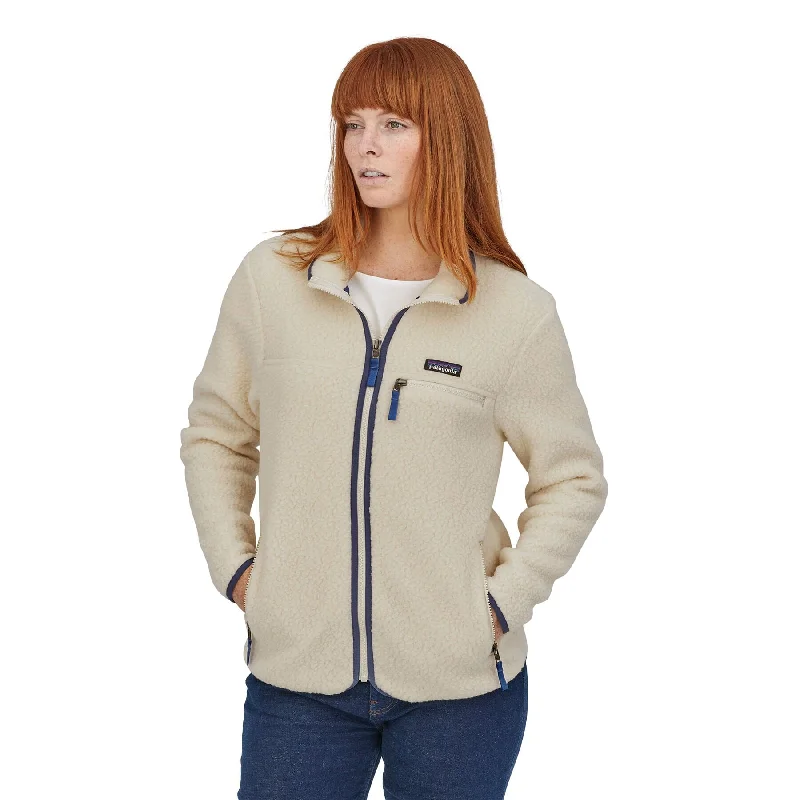 W's Retro Pile Fleece Jacket - Recycled Polyester Quilted Jacket Puffer Jacket Insulated Jacket