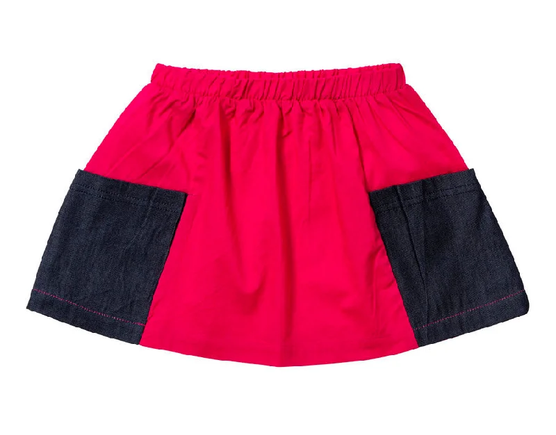 Baobab Bright Rose Poplin Pocket Skirt corduroy skirt durable