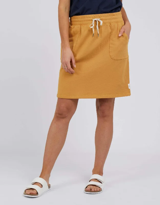 Cassie Skirt - Honey Mustard leather skirt sleek