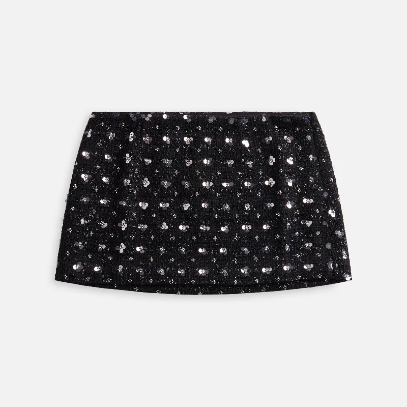 GUIZIO Halstead Skirt - Black cashmere skirt fine