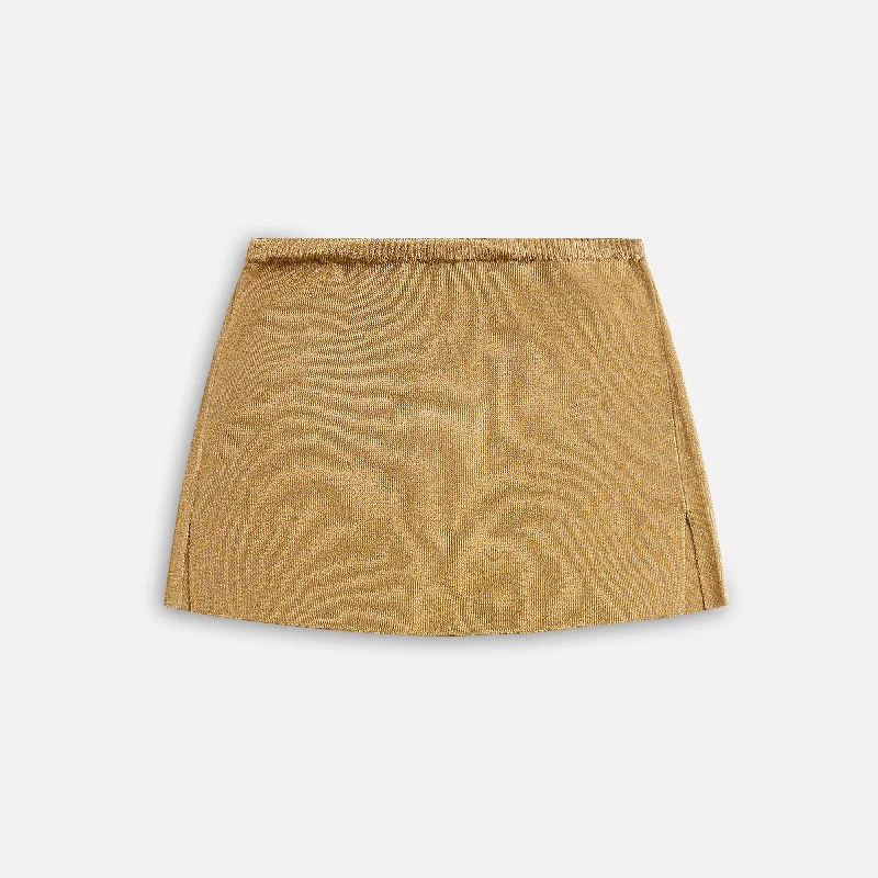 GUIZIO Jewels Skirt - Gold silk skirt luxurious