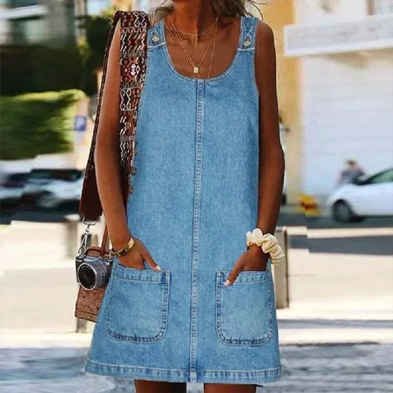 Front Pocket Denim Overall Mini Skirt corduroy skirt textured