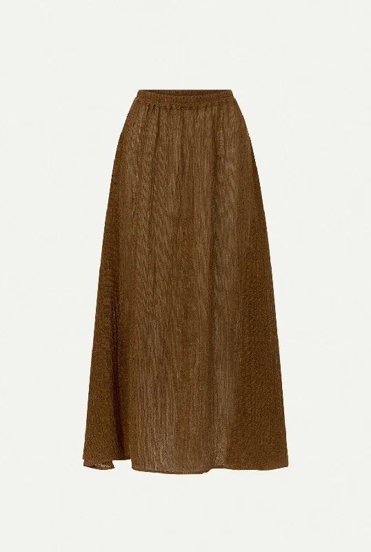 SANAFIG linen skirt slim fit skirt