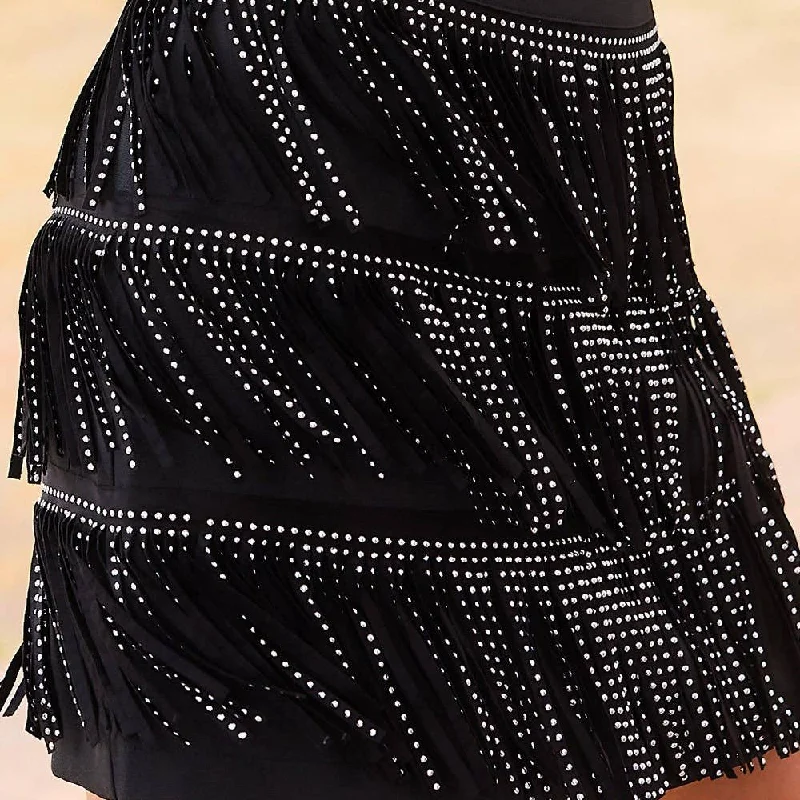 Skirt Fringe Tier leather skirt durable