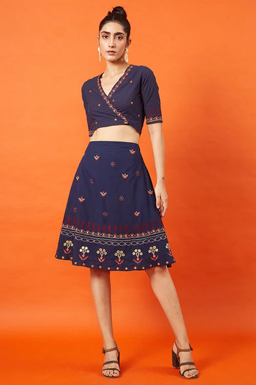 Okhai 'Sultana' Kutch Embroidered Pure Cotton Skirt wool skirt breathable