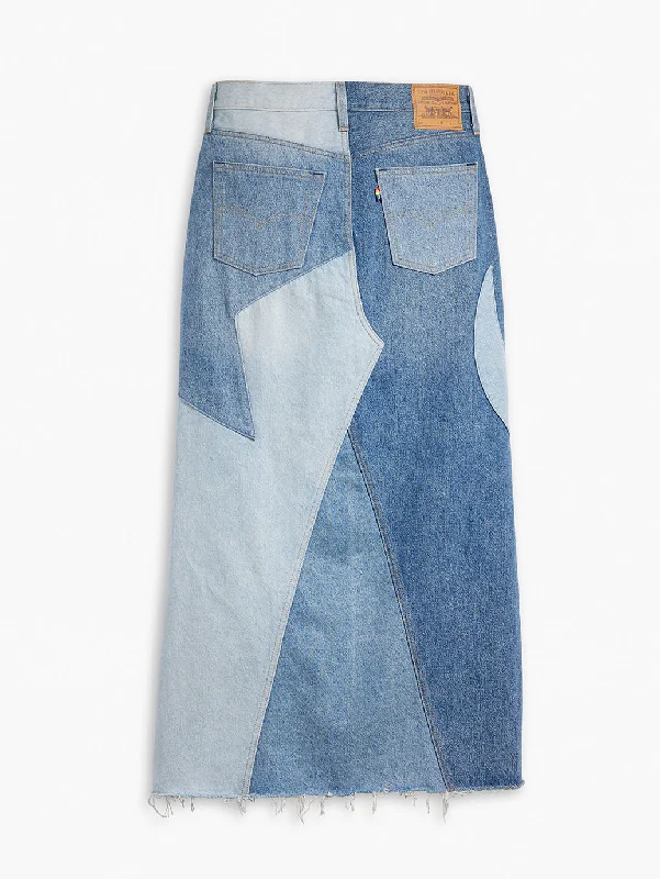 Levi's® Women's Icon Long Skirt patchwork skirt art